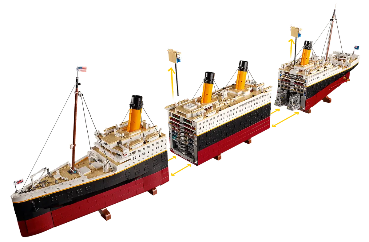 LEGO Icons Titanic (10294) | 1:200 Scale Model Ship | 9,090 Pieces
