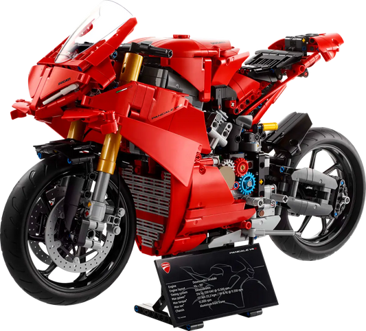 Lego Technic Ducati Panigale V4S 42202 Motorcycle Toy 1604 Pieces Building Kit Construction Set Kids Adults Gifts Birthday Hobby Christmas