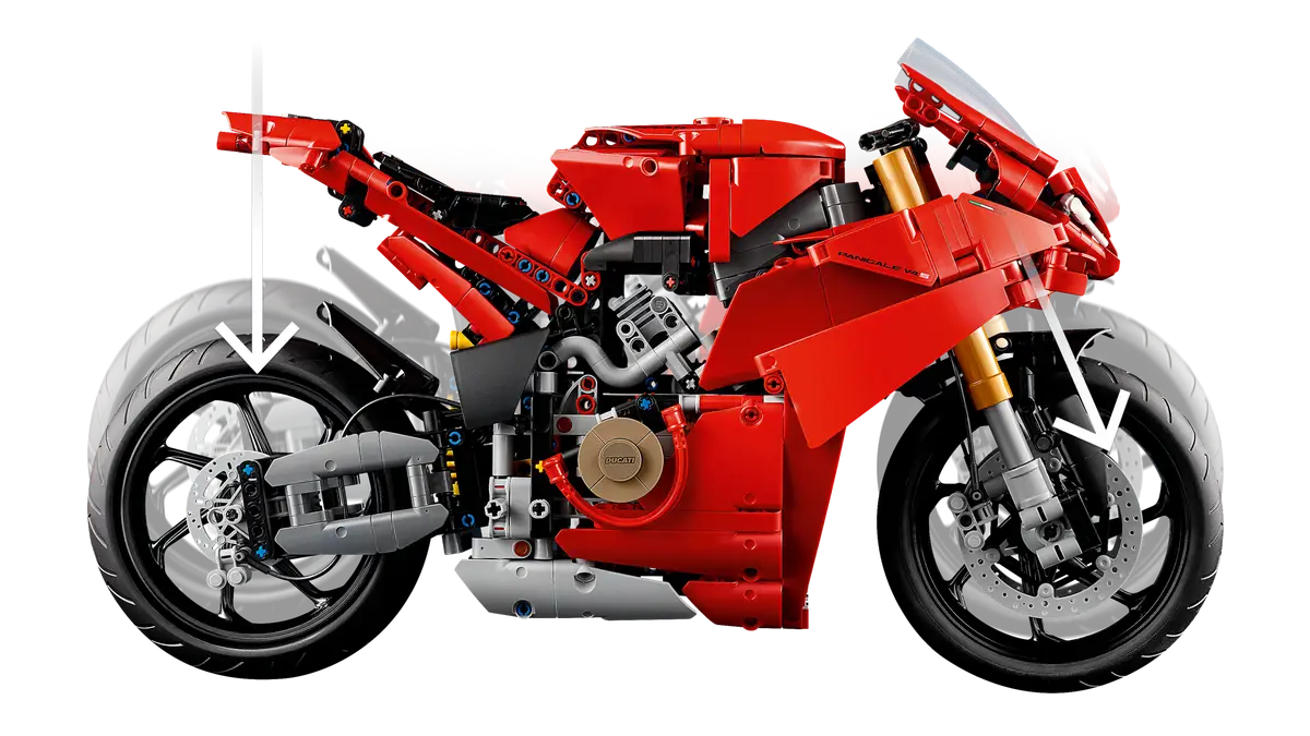 Lego Technic Ducati Panigale V4S 42202 Motorcycle Toy 1604 Pieces Building Kit Construction Set Kids Adults Gifts Birthday Hobby Christmas