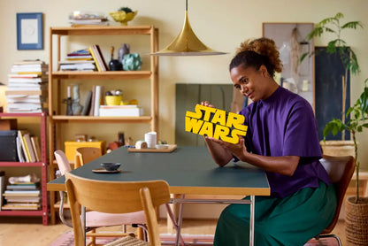 Lego Star Wars 75407 Brick-Built Star Wars Logo 700 Pieces Building Kit Construction Set Kids Adults Toys Gifts Birthday Ornament Hobby Christmas