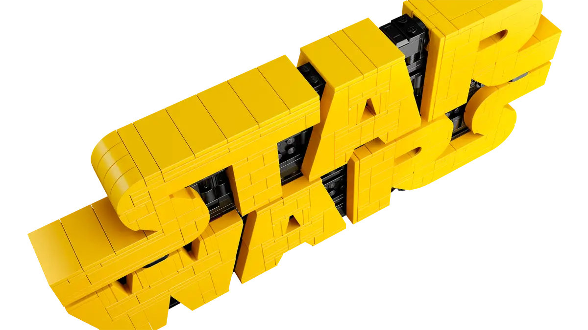 Lego Star Wars 75407 Brick-Built Star Wars Logo 700 Pieces Building Kit Construction Set Kids Adults Toys Gifts Birthday Ornament Hobby Christmas