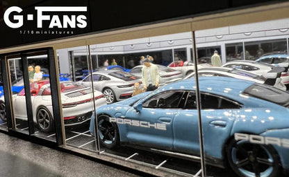 1/64 Diecast Diorama Porsche Garage Dealership 710031 - Kids Adults Toys Cars Gifts Birthday Hobby Collectors Christmas